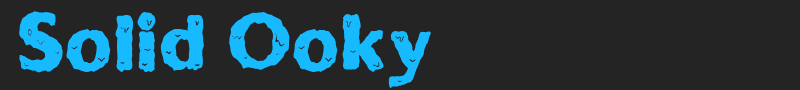 Solid Ooky font